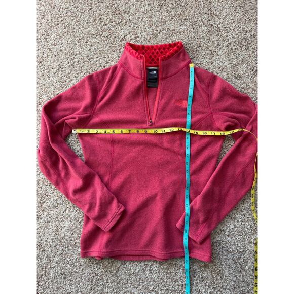 THE NORTH FACE WOMENS FLEECE, Size Small, Super Soft!! Coral/Red color. 1/4 zip - Picture 3 of 9